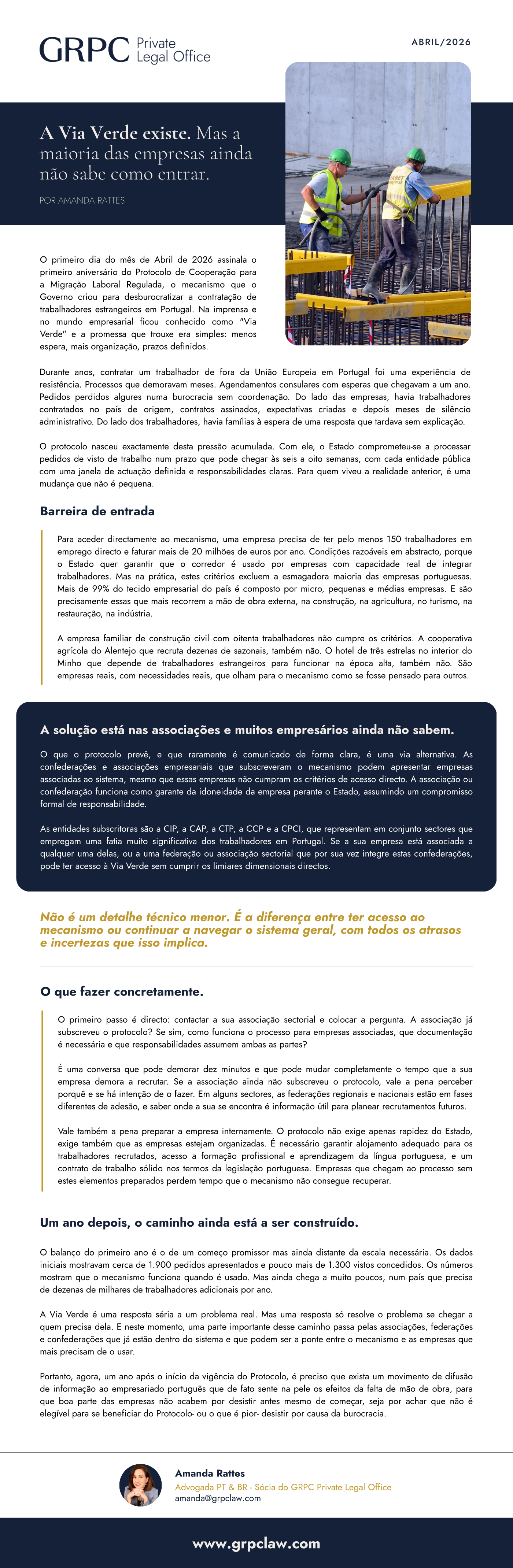Pré-visualização: A Via Verde existe. Mas a maioria das empresas ainda não sabe como entrar.