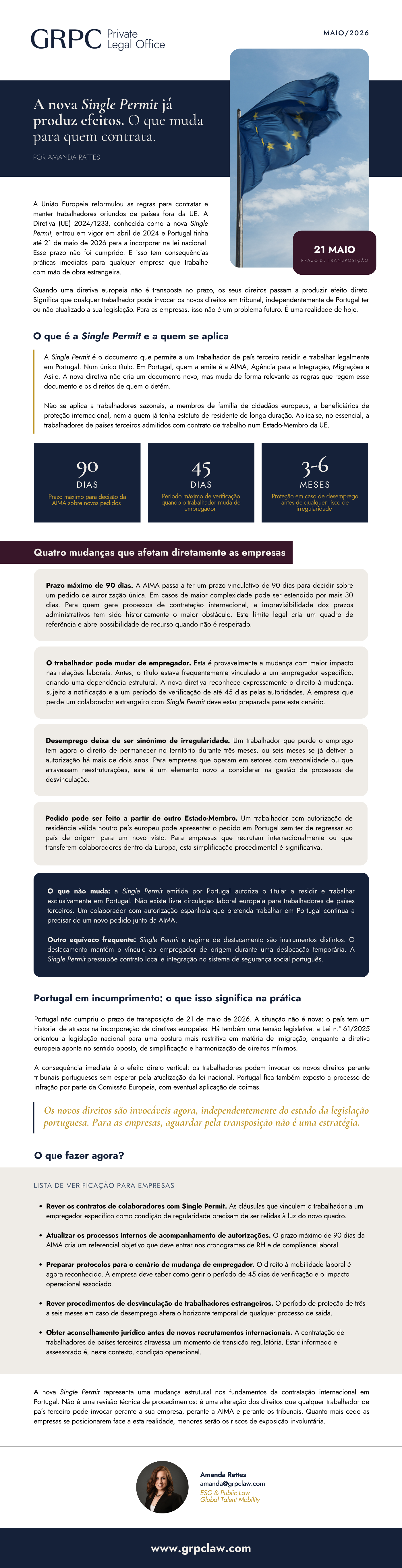 Pré-visualização: A nova Single Permit já produz efeitos. O que muda para quem contrata.